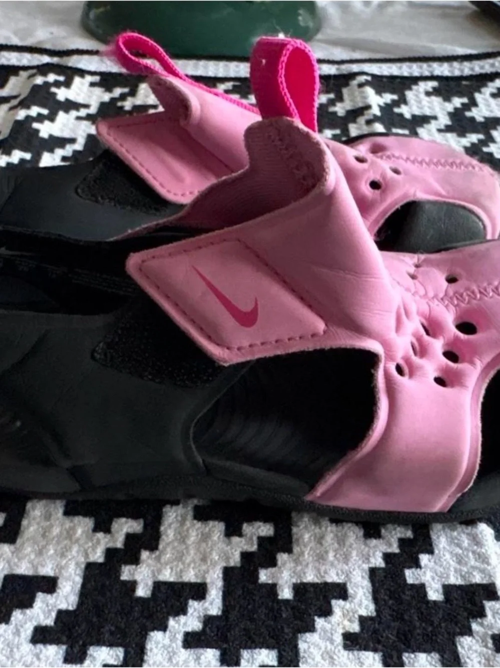 Nike Women’s Pink and Black Water Sandals